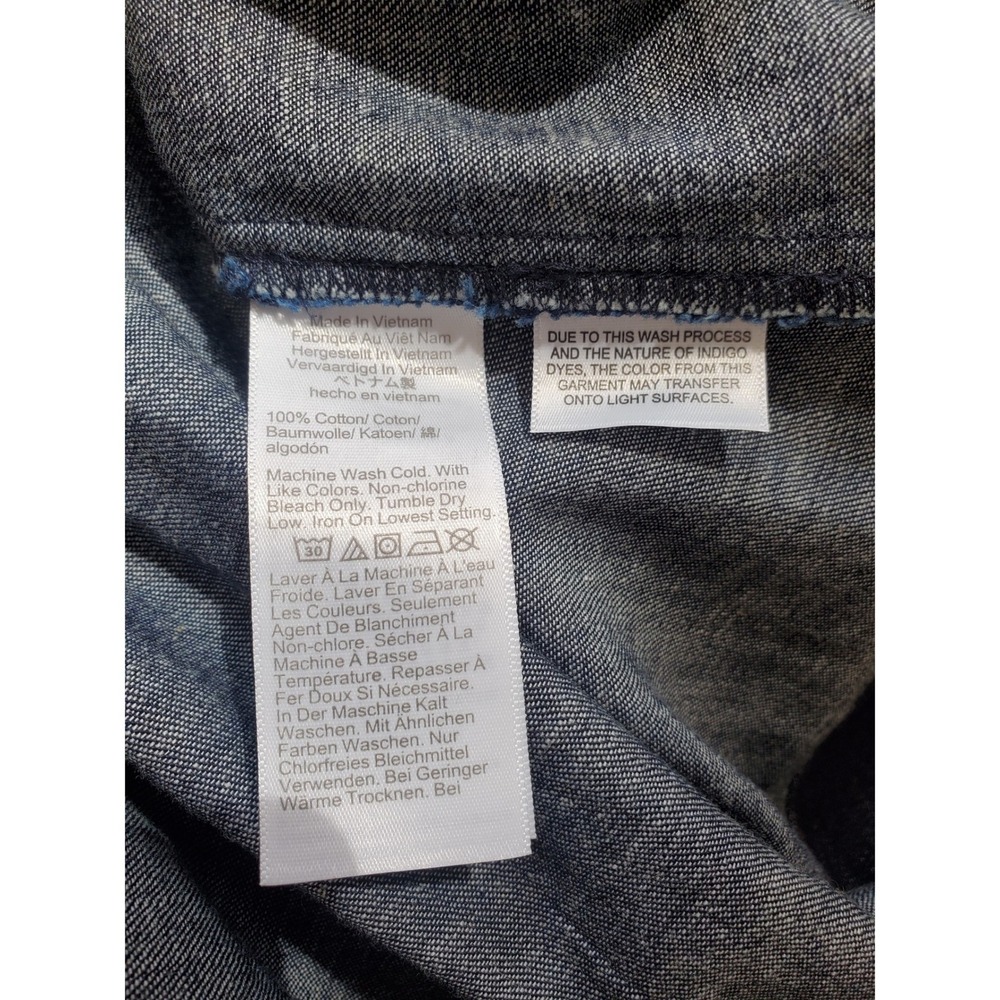 Madewell Denim V-Neck Maxi Dress 100% Cotton Sleeveless Size 12 - Picture 8 of 16